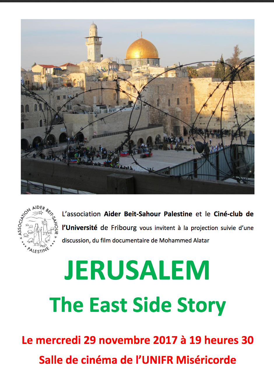 Film Jerusalem East Side Fribourg 2017 11 29